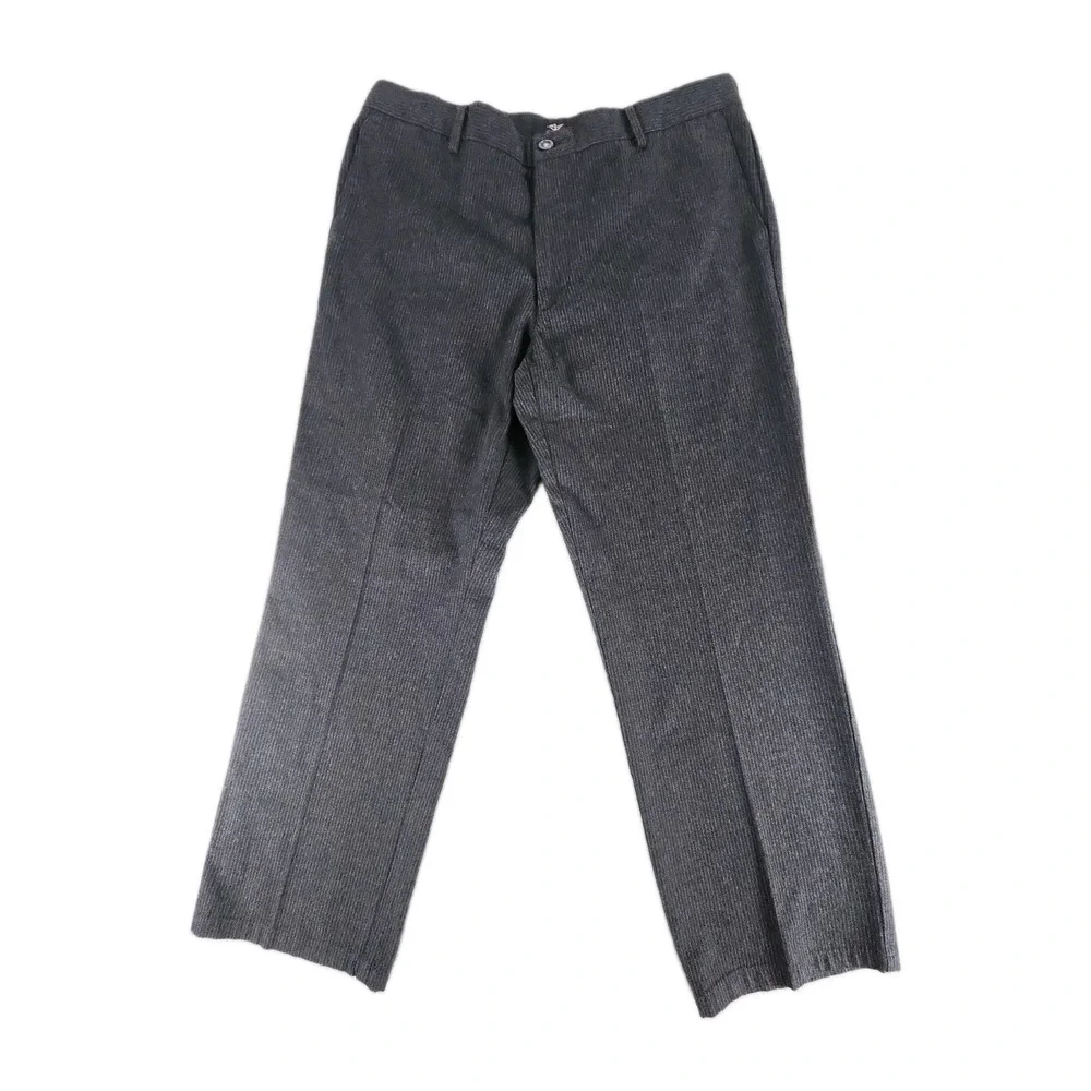 DOCKERS Men's D2 Signature Khaki Flat front Gray Striped Pants 36X28 Classic EUC